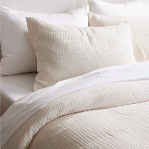 NEW Quince Airy Gauze Queen Ivory Duvet Set